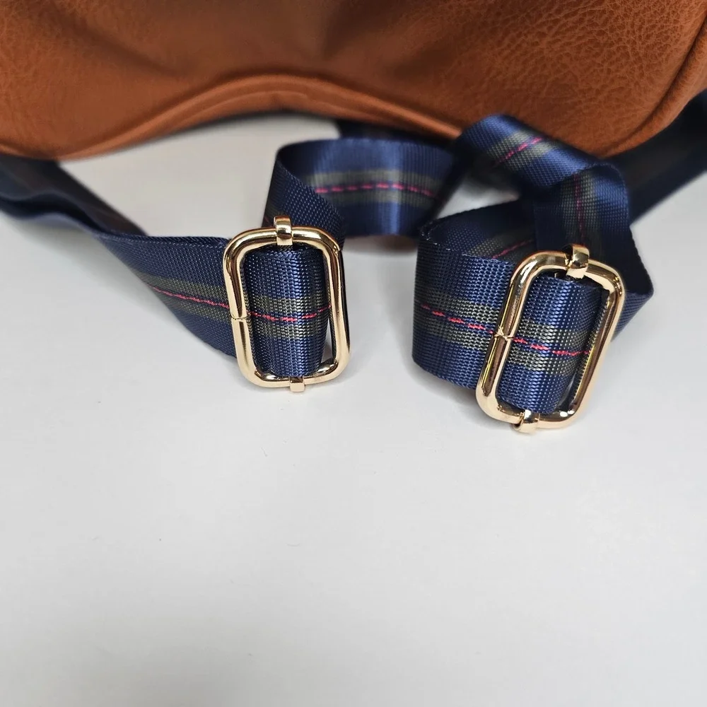 Taylor Swift Official Merch Midnights Backpack Brown Patent Leather Navy - Picture 12 of 12